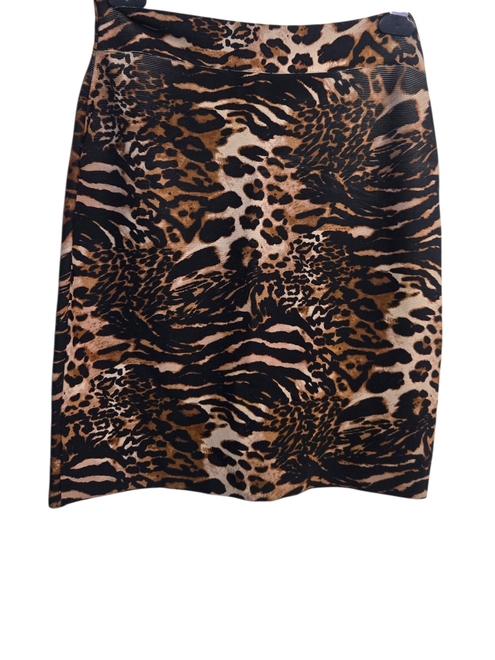 Animal Print Pencil Skirt in Brown and Black